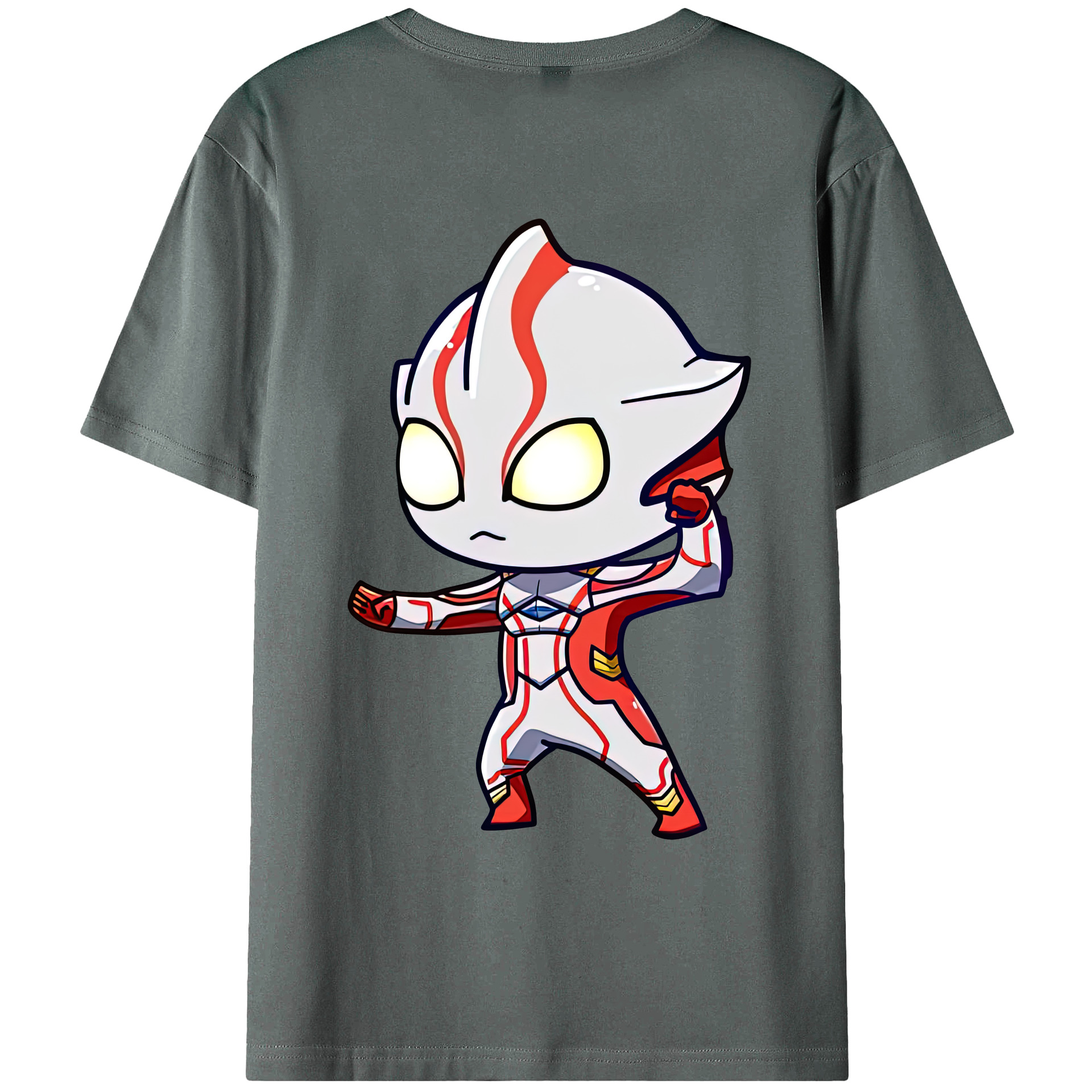 （画像用） ウルトラマン Ultraman 綿100％ メンズ半袖Tシャツ（バックプリント） 通気性